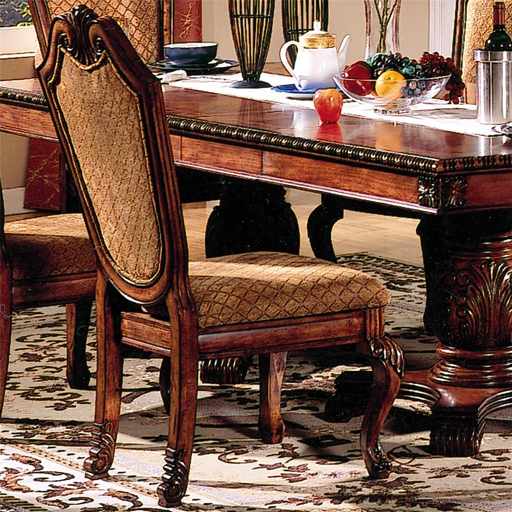 Acme Furniture Chateau De Ville 04077 Dining Side Chair With Fabric Upholstered Seat And Back A1 Furniture Mattress Dining Side Chairs